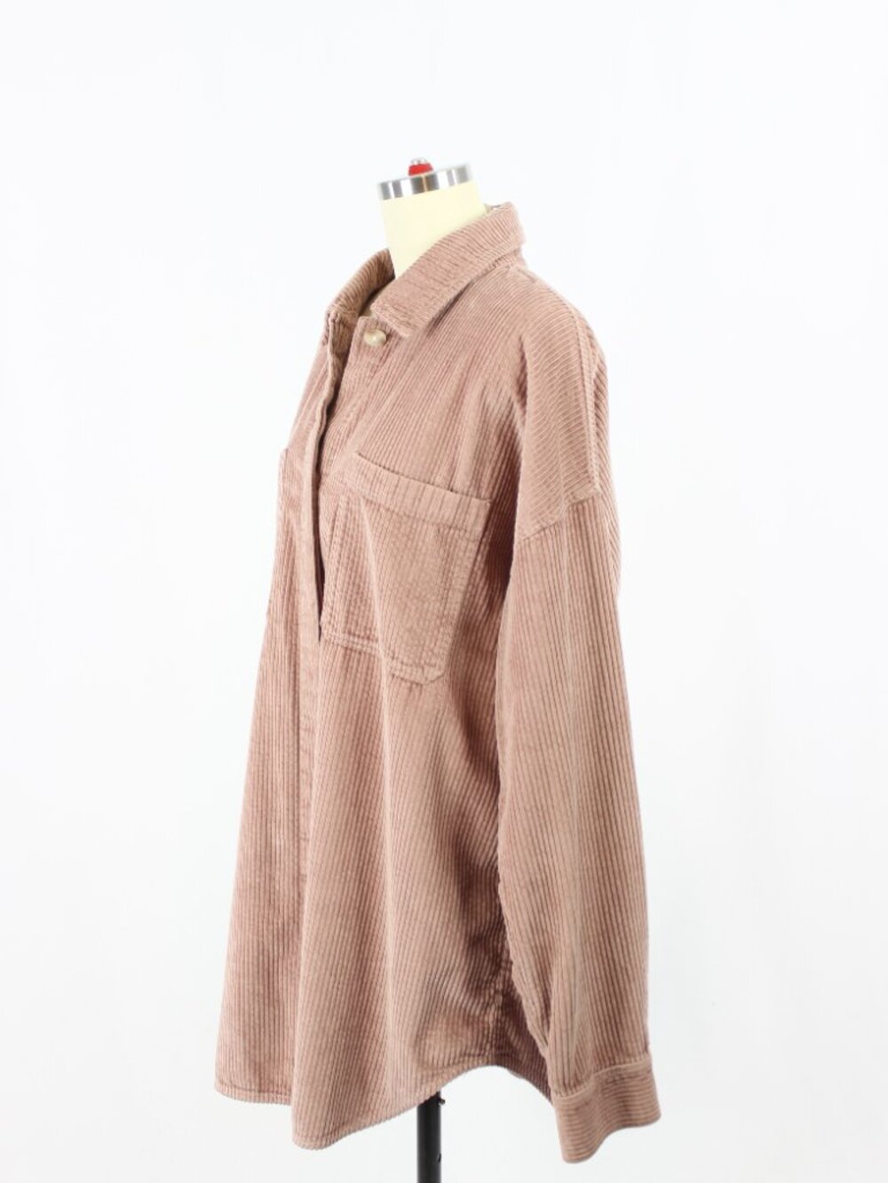 Aritzia GROUP BY BABATON Graydon Dusty Pink Cotton Corduroy Shirt Jacket, Size L - Picture 4 of 15